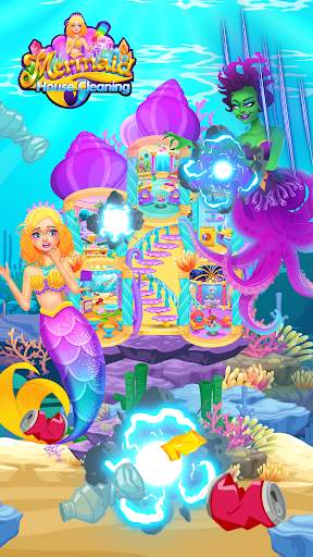 Mermaid Princess House Cleaning - Tidy Up Games screenshot 1