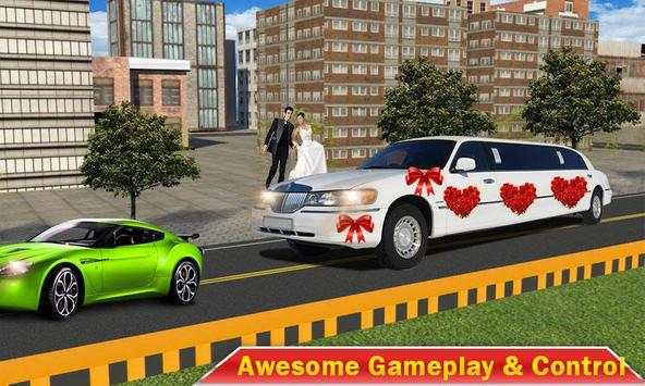 City Wedding Limousine Car Sim screenshot 4