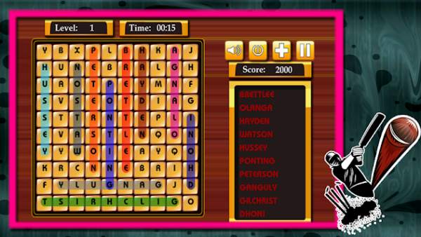 Word Search : Cricket Players screenshot 7