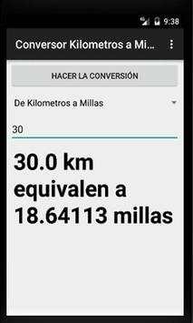 Conversor de Millas a Kilometros screenshot 1