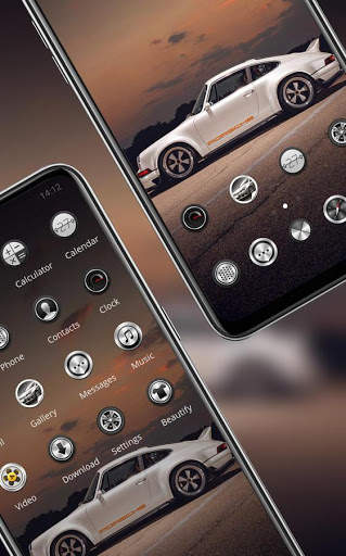 Luxury elegant white racing cool car theme screenshot 3