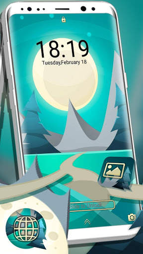 Moon Landscape Launcher Theme screenshot 3