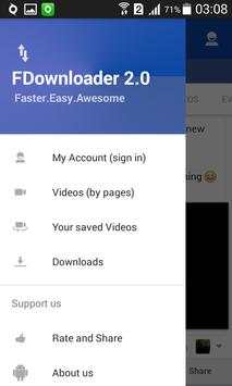 Video downloader for Facebook screenshot 1