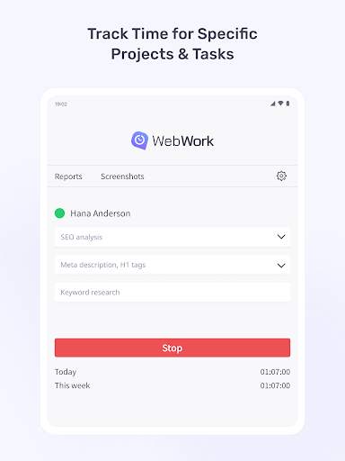 WebWork Time Tracker screenshot 9