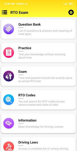 RTO Exam: Driving License Test screenshot 1