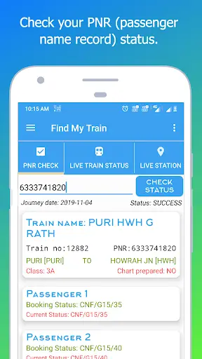 Find My Train: Indian Railway Train Status - IRCTC screenshot 2