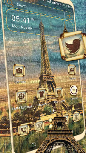 Vintage Eiffel Tower Launcher Theme screenshot 1