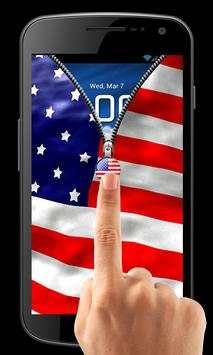 US Flag Zipper Lock Free screenshot 2