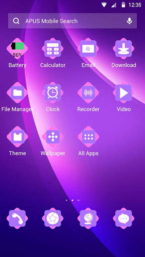 Purple-APUS Launcher theme screenshot 2