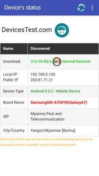 Device's status screenshot 1