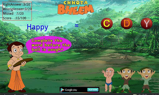 Quick Word Game with Bheem screenshot 4