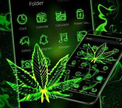 Neon Rasta Weed Theme скриншот 2