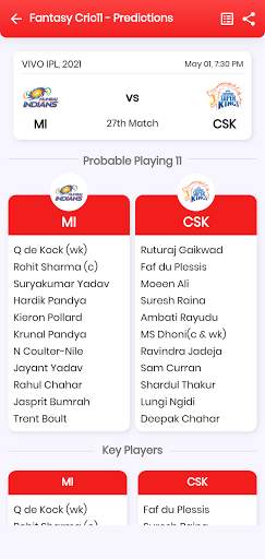 Fantasy Cricket Dream Team 11 Predictions & Tips screenshot 3