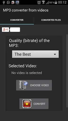 MP3 converter from videos screenshot 1