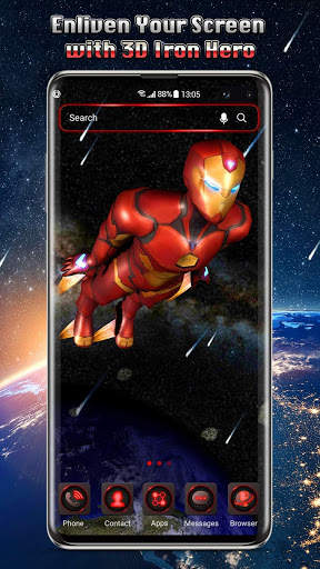 3D Iron Hero Live Wallpaper screenshot 2