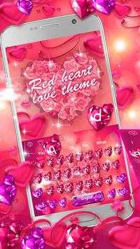 Red Heart Love Keyboard screenshot 1