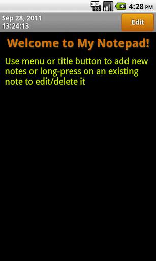 My Notepad screenshot 2
