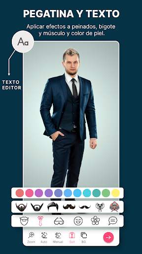 Editor de trajes de hombre screenshot 2