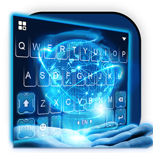 Tema Keyboard Futuristic Globe Tech icon