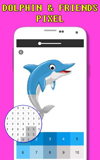 Sea Animals Dolphin And Shark Color By Number screenshot 1