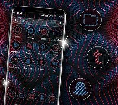 Curved Spiral Pink Blue Launcher Theme screenshot 4