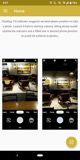 Camera Tilt Sensor screenshot 1