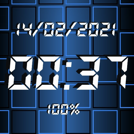 Clock &amp; Battery Digital Wallpaper icon