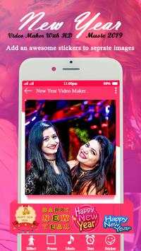 New Year Photo Video Maker with HD Music 2019 screenshot 3