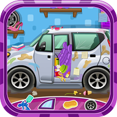 Clean up car wash icon
