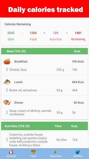 Calorie Tracker screenshot 1