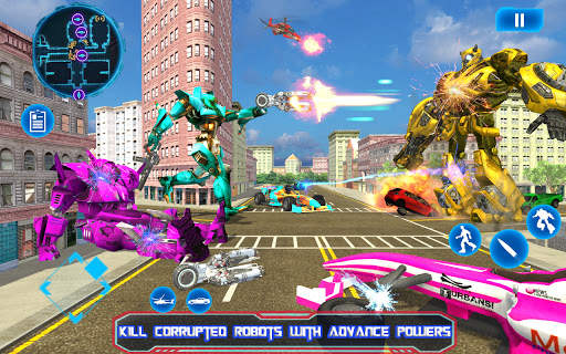 Bus Robot Formula Car Transformation War Game 2021 screenshot 3