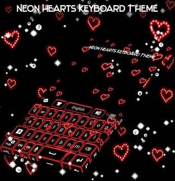Neon Hearts Keyboard Theme screenshot 4