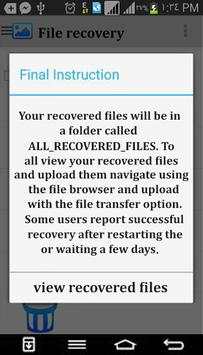 Recovering deleted files screenshot 2