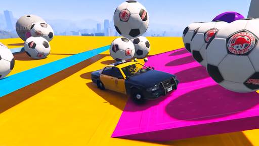 Cop Car Superheroes Stunt Racing screenshot 7