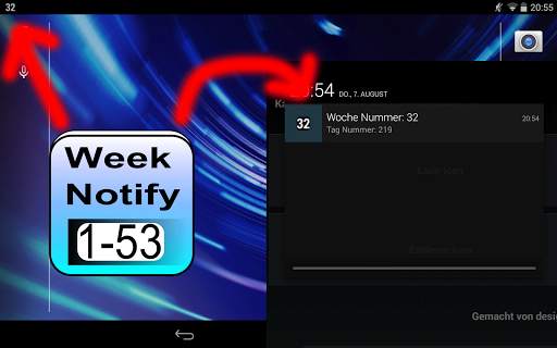 Calendar Week Number in status screenshot 5