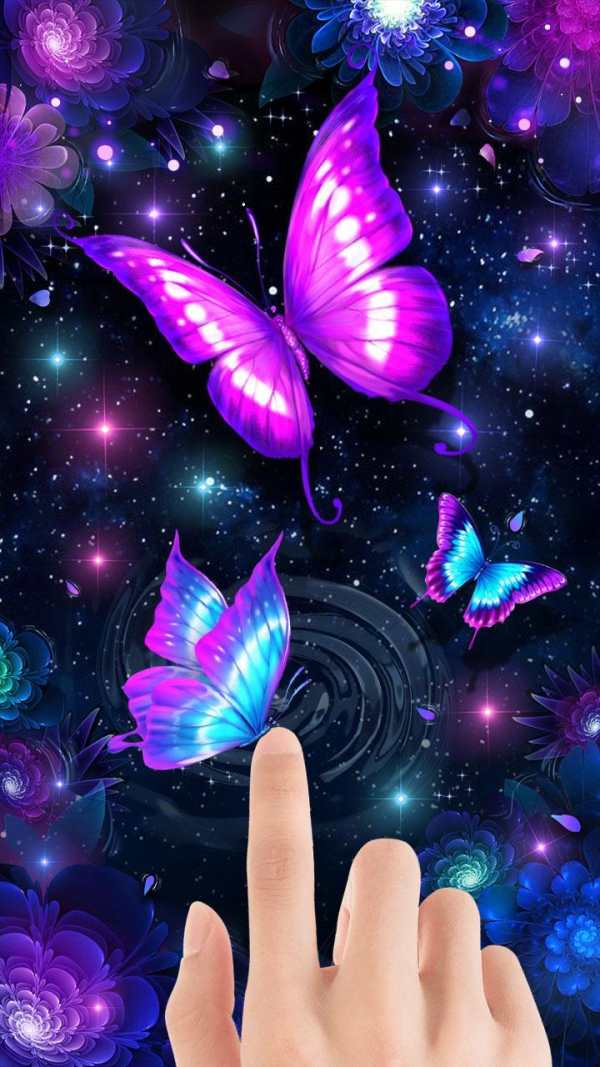 3D Neon Butterfly Shiny Theme screenshot 3