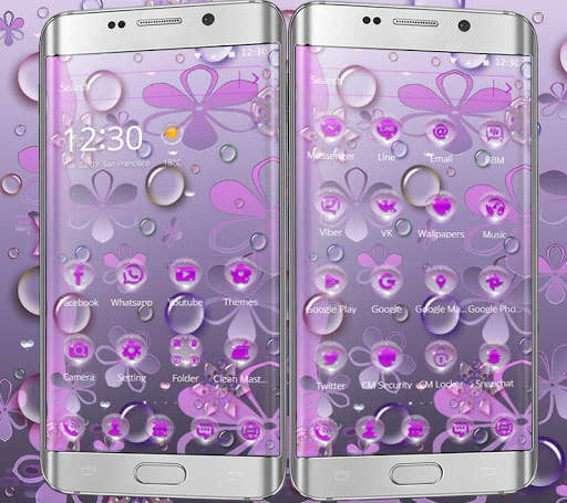Purple Waterdrop Theme screenshot 3