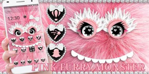 (FREE) Pink Furry Monster Launcher Theme screenshot 4