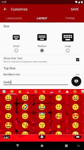 Red Rose Emoji Keyboard screenshot 2