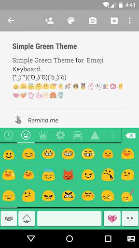 Simple Green Emoji Keyboard screenshot 2