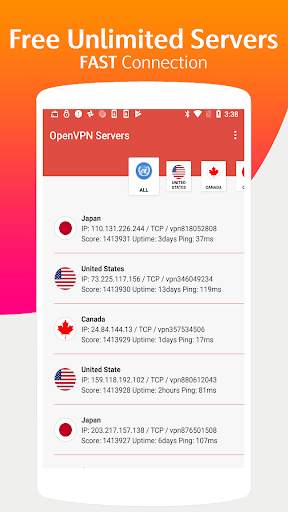 OvpnSpider - One VPN OpenVPN Server  Unlimited VPN screenshot 1