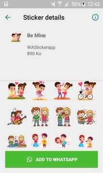 WAStickersapp _ Lovely couple sticker pack screenshot 2