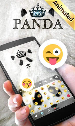 Panda GO Keyboard Animated Theme 3 تصوير الشاشة