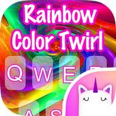 Rainbow Color Twirl Keyboard Theme for Girls 1.0