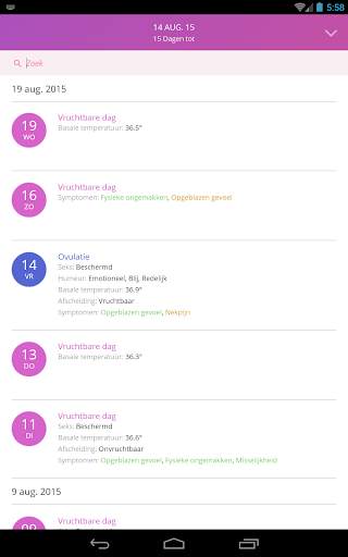Ovu gratis cyclus volgsysteem screenshot 13