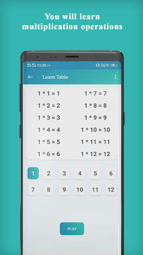 Multiplication Table Game screenshot 2