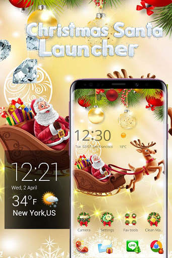Christmas Santa Claus Launcher Theme 2019 screenshot 1