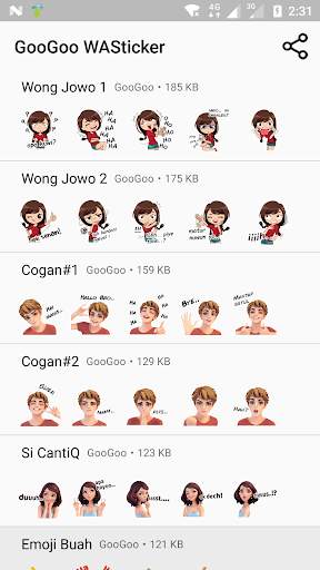 Stiker Gaul WhatsApp - untuk Anak Gaul Indonesia screenshot 1