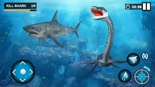Dino Shark Hunting Shark Games screenshot 2