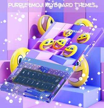 Purple Emoji Keyboard Themes screenshot 5